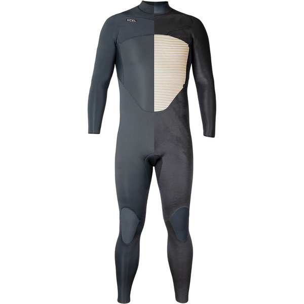 2025 Xcel Mens Axis 5/4mm Back Zip Wetsuit ME54AXG5 - Black
